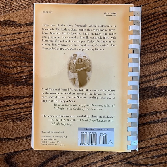 Signed copy of Paula Deen’s cookbook The Lady and Sons from the food network - Picture 3 of 4